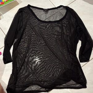 Torrid Black Sheer Top